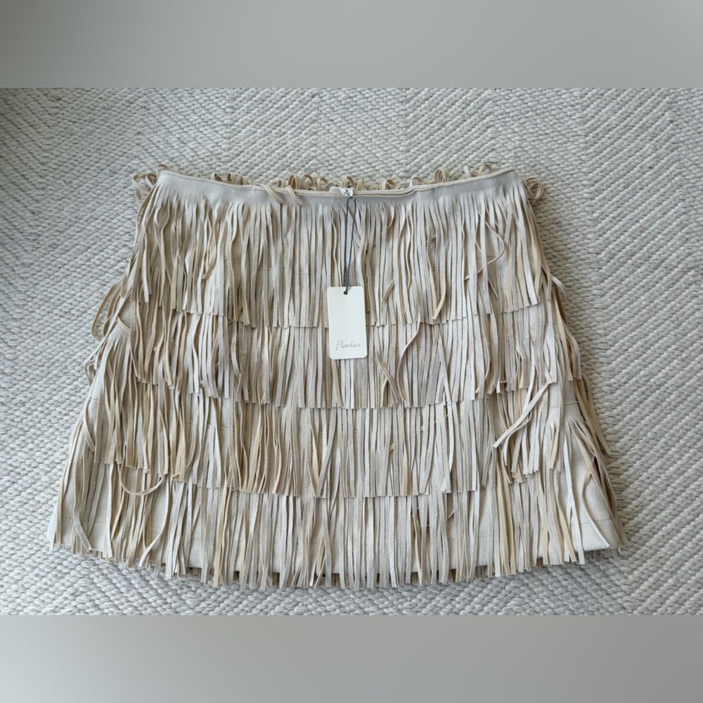 NWT Flawless Fringe Mini Skirt sz M